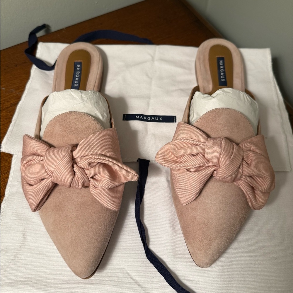 Margaux The Mule in Rose Suede